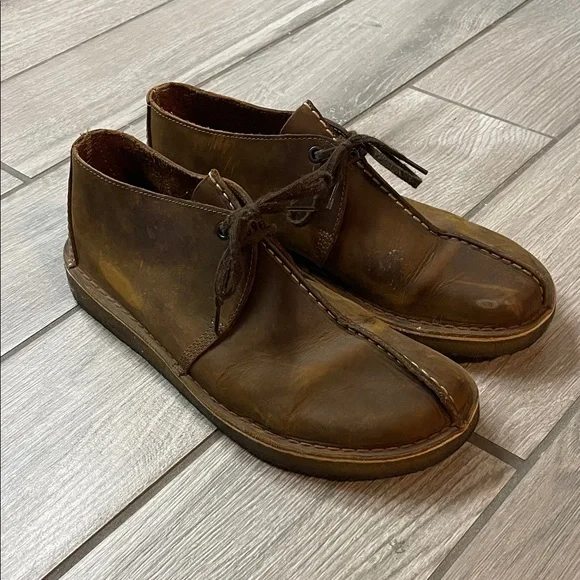Men's Clark’s Brown Leather Shoes - Picture 1 of 6